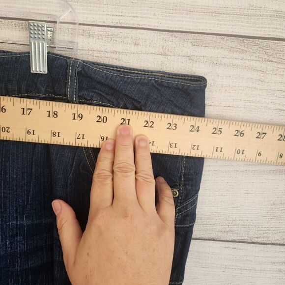 Ellos womans plus 30W dark wash denim jeans - Picture 4 of 12
